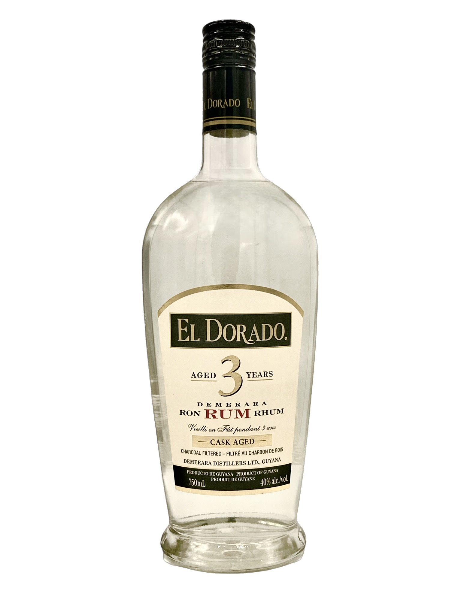 El Dorado 3yr Demerara White Rum Guyana 750ml (80 Proof)