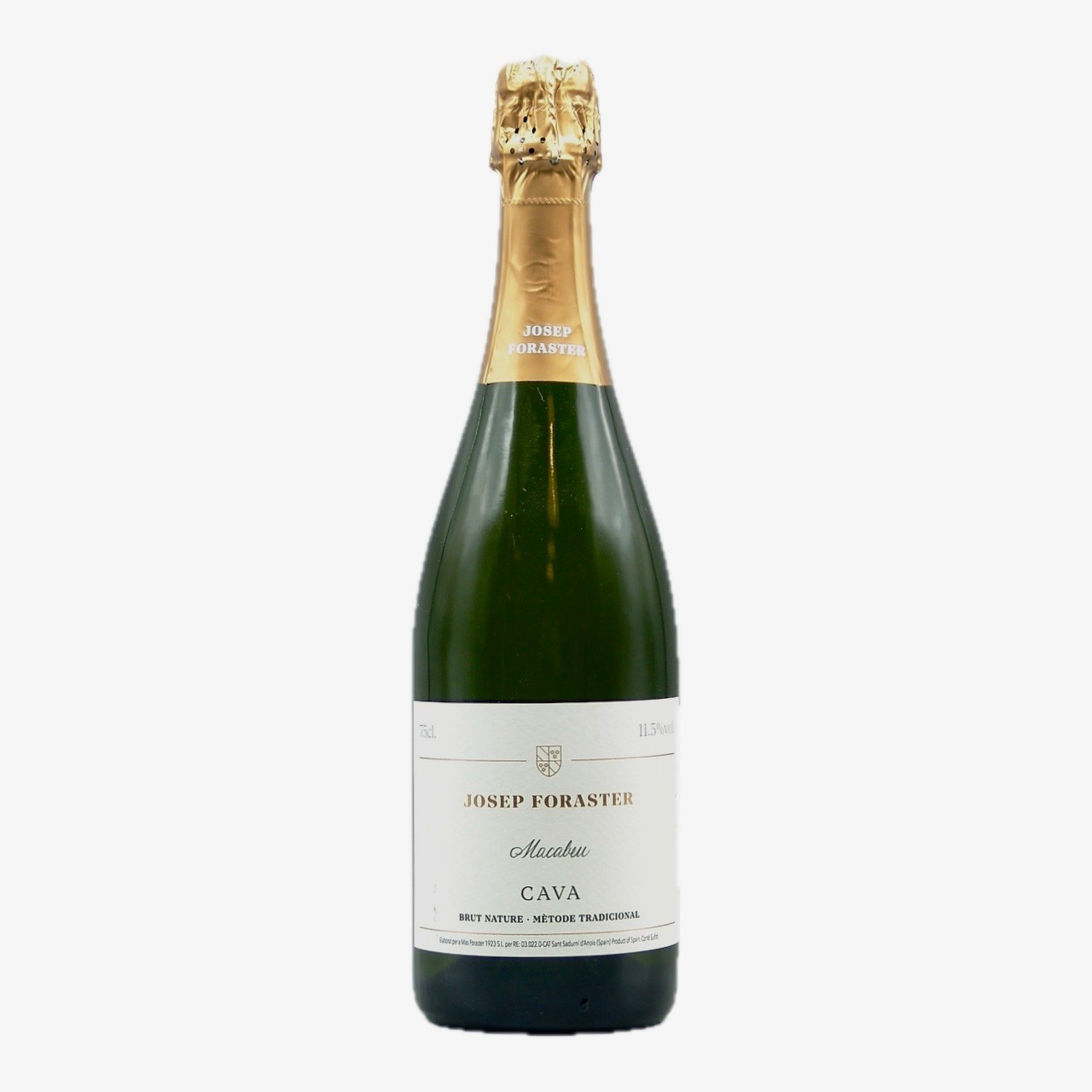 Cava Brut Nature NV Josep Foraster "Macabeu" 750ml