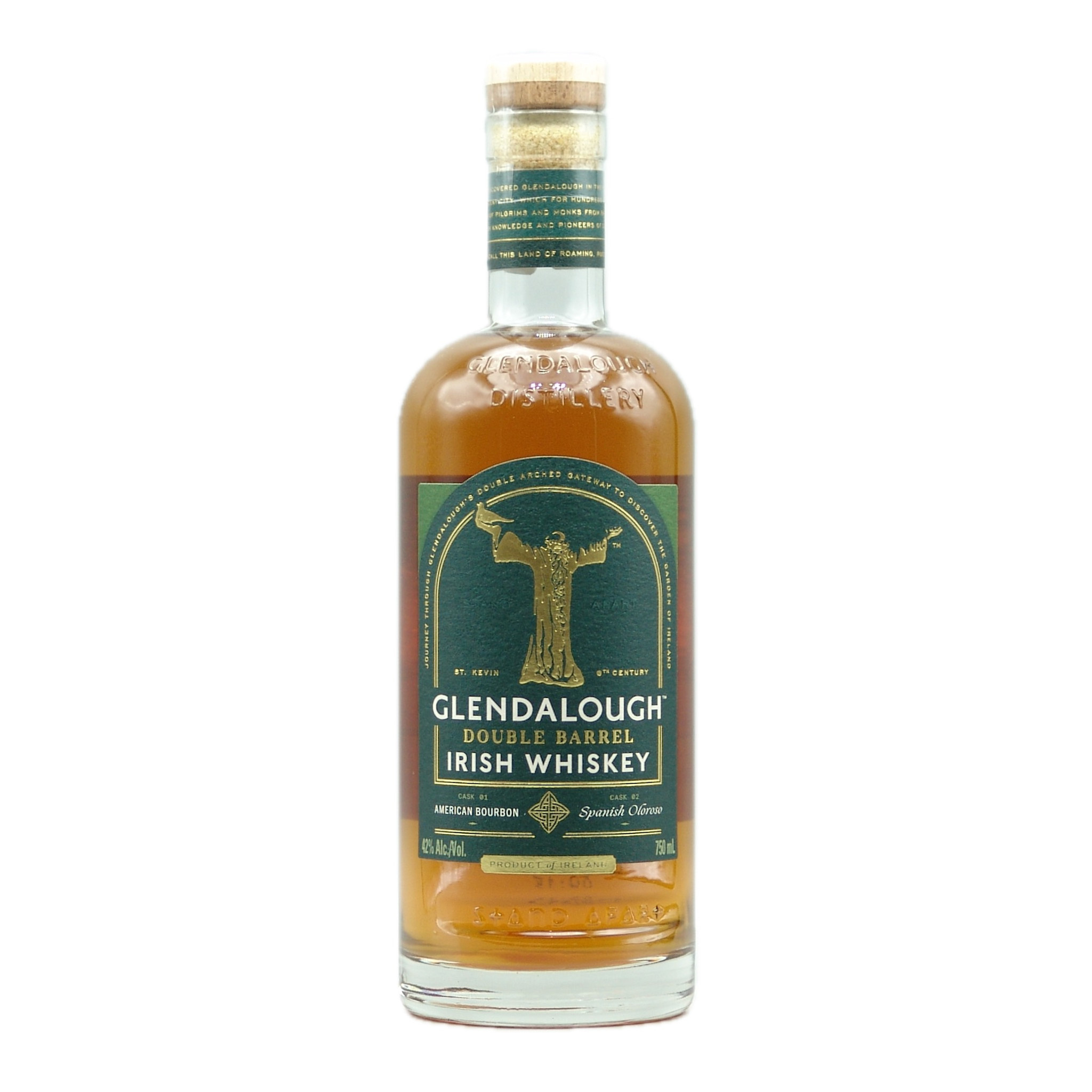 Glendalough Doube Barrel Irish Whiskey  750ml (84 proof)
