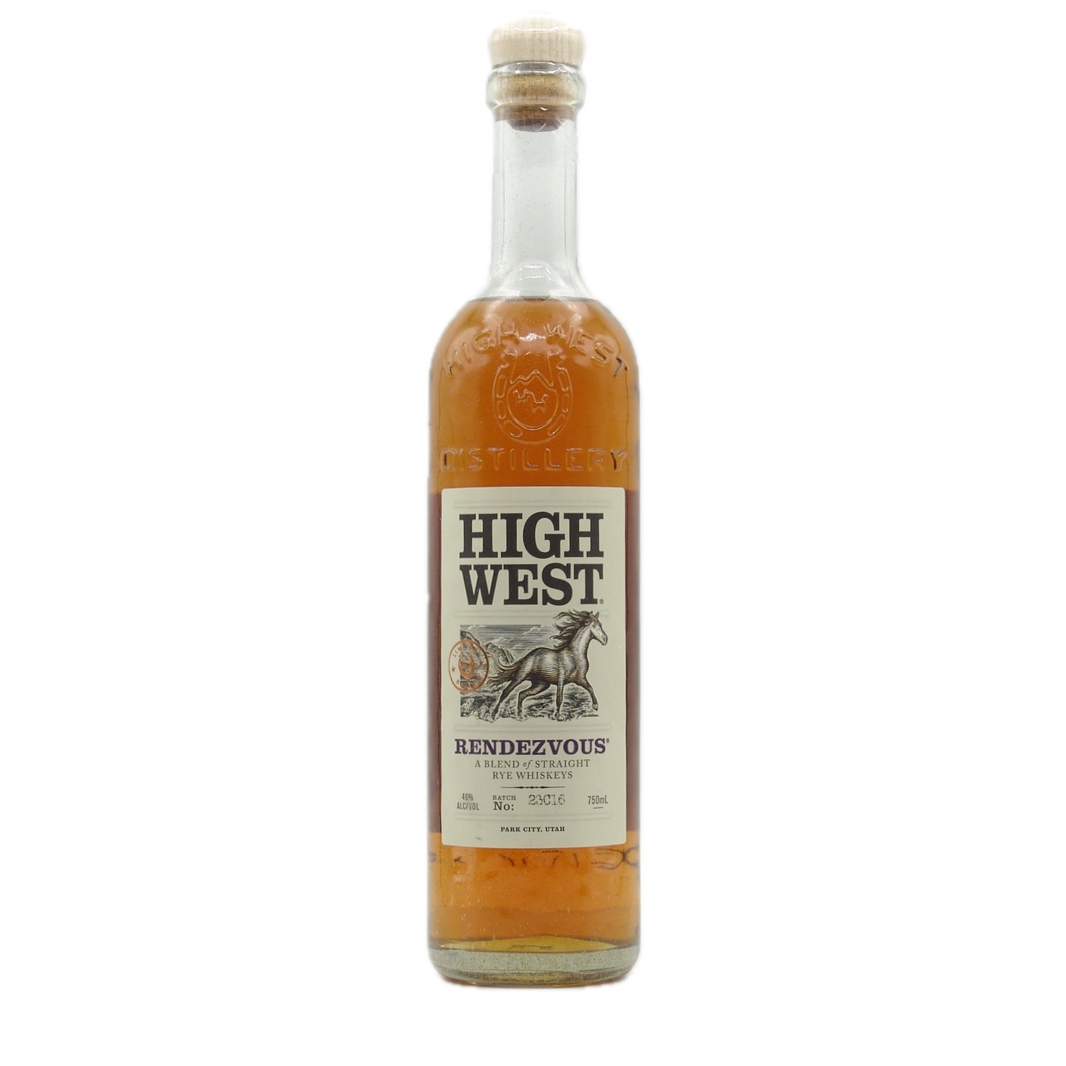 High West Rendezvous Rye  (92 proof)  750ml