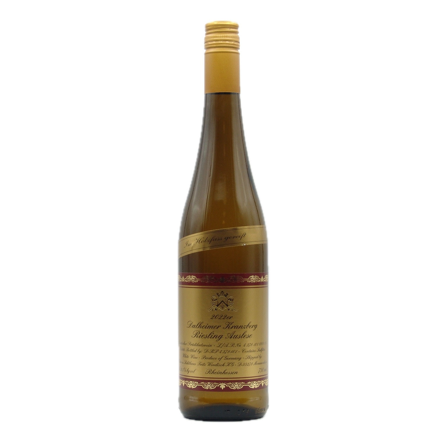 Rheinhessen Riesling Auslese 2022 Fritz Windisch "Dalheimer Kranzberg"  750ml