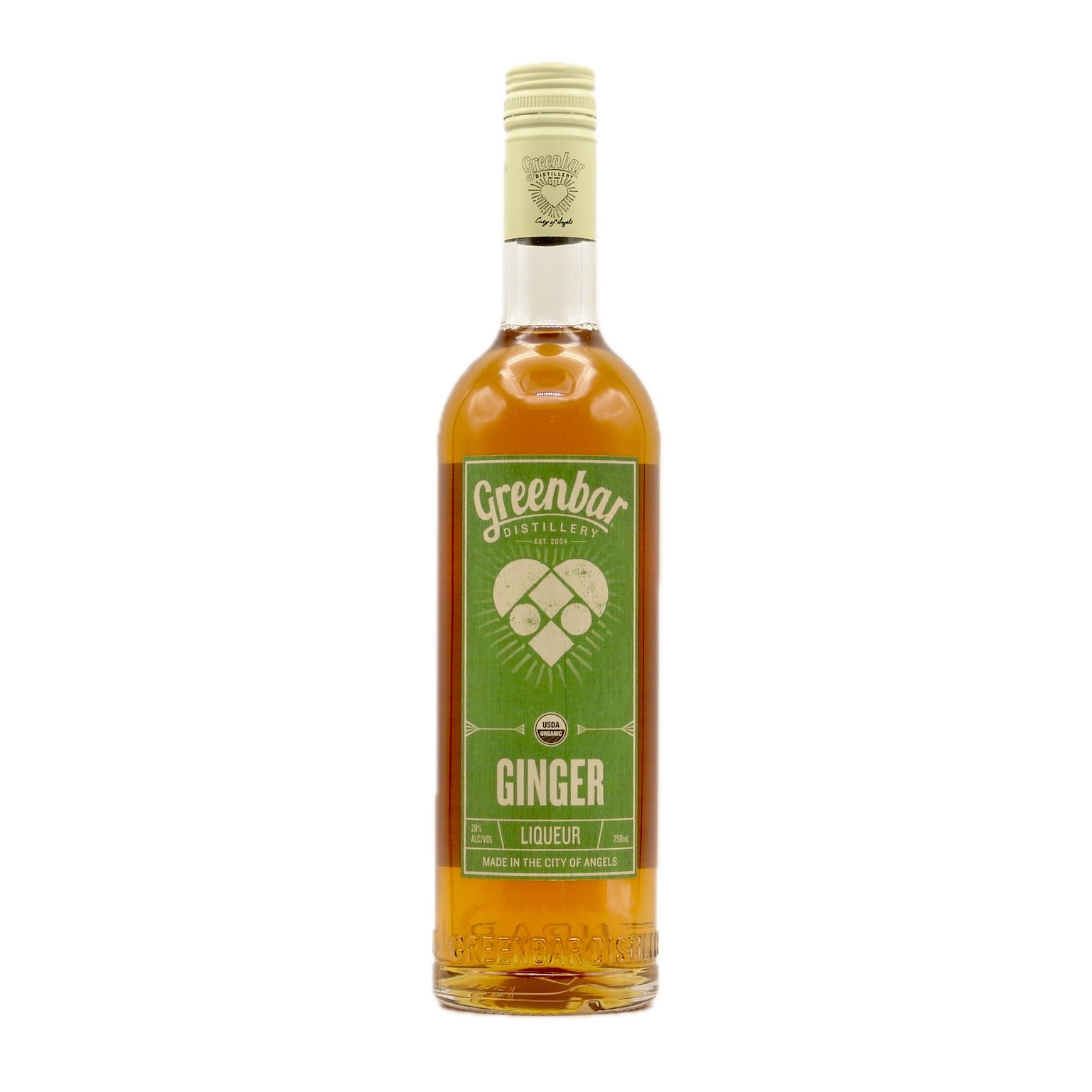 Greenbar Organic Ginger Liqueur 750ml (40 Proof)
