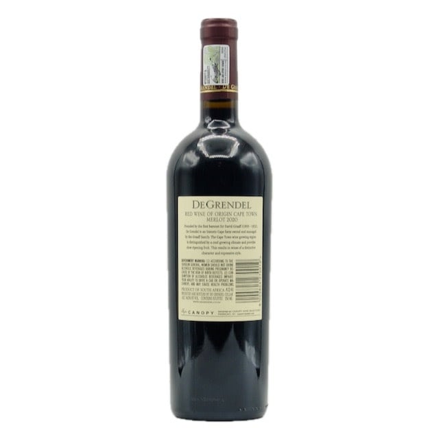 Cape Town Merlot 2020 De Grendel 750ml