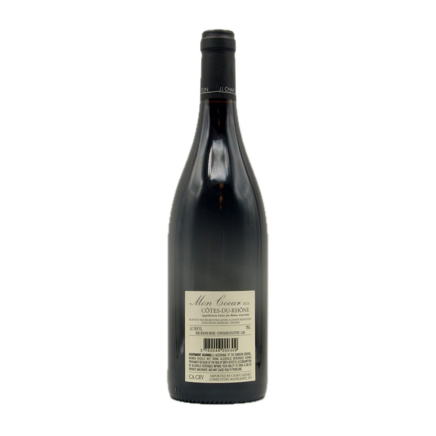 Cotes du Rhone 2024 Jean Louis Chave "Mon Coeur" 750ml
