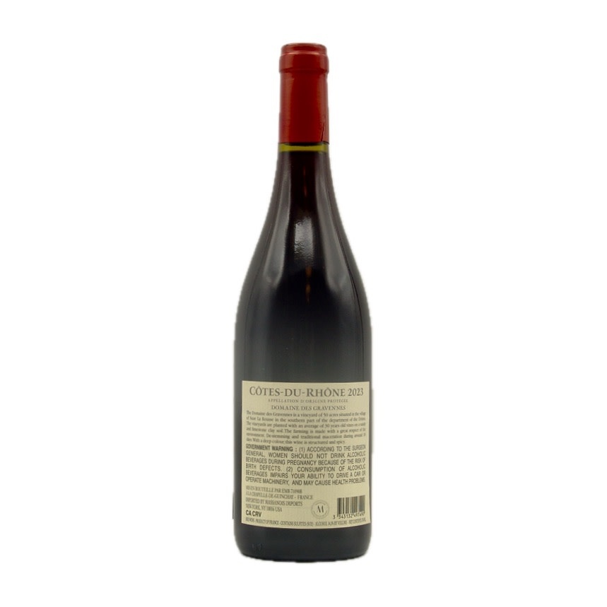 Côtes du Rhone 2023 Domaine des Gravennes  750ml