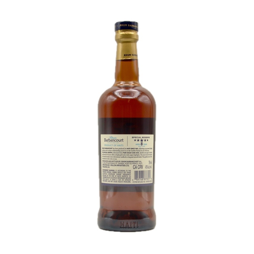 Rhum (Rum) Barbancourt 5 Star Reserve Speciale 750ml (86 Proof)