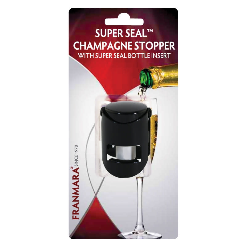 Premium Sparkling Double-Clamp Stopper Black