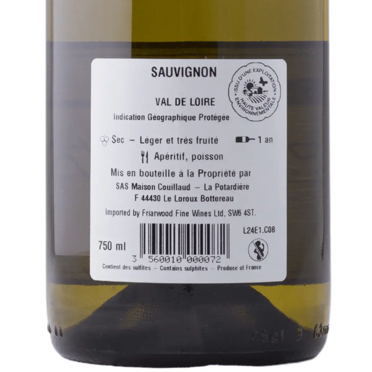 Loire Sauvignon Blanc 2025 Maison Couillaud "La Butte" 750ml