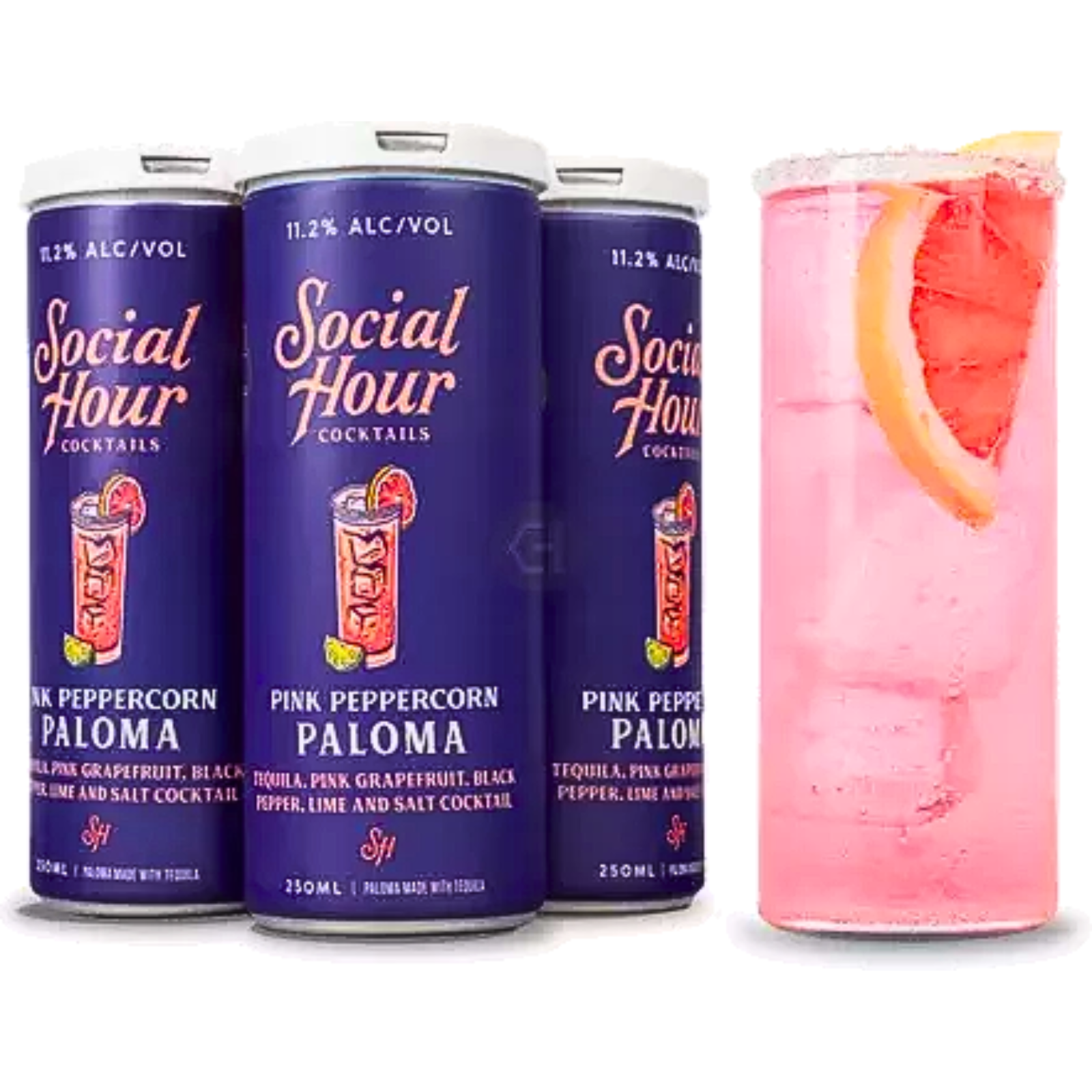 Social Hour Cocktail Paloma Pink Peppercorn Can (11.2% alc) 250ml