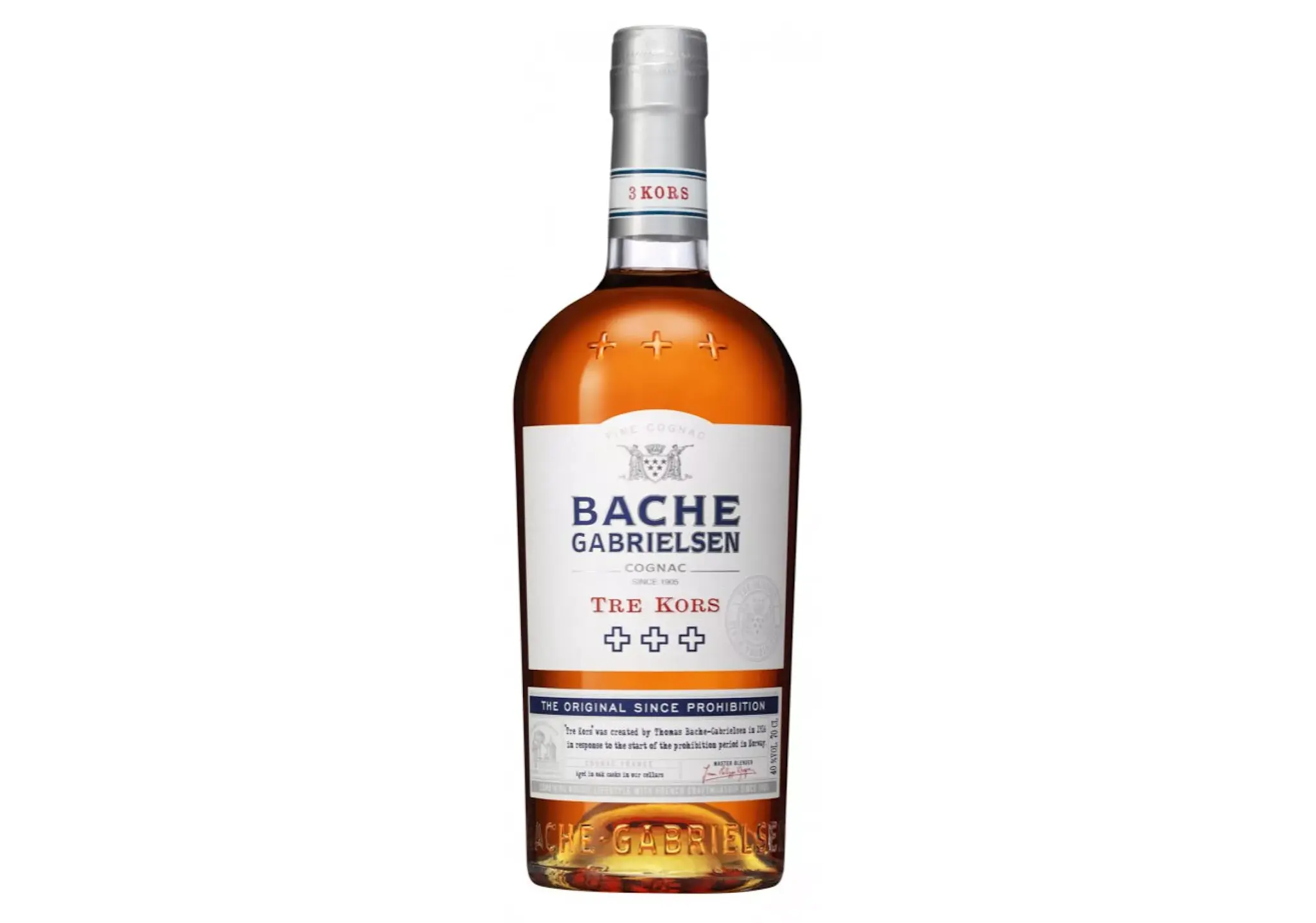 Bache Gabrielsen  VS "Tre Kors" Cognac 700ml (80 proof)
