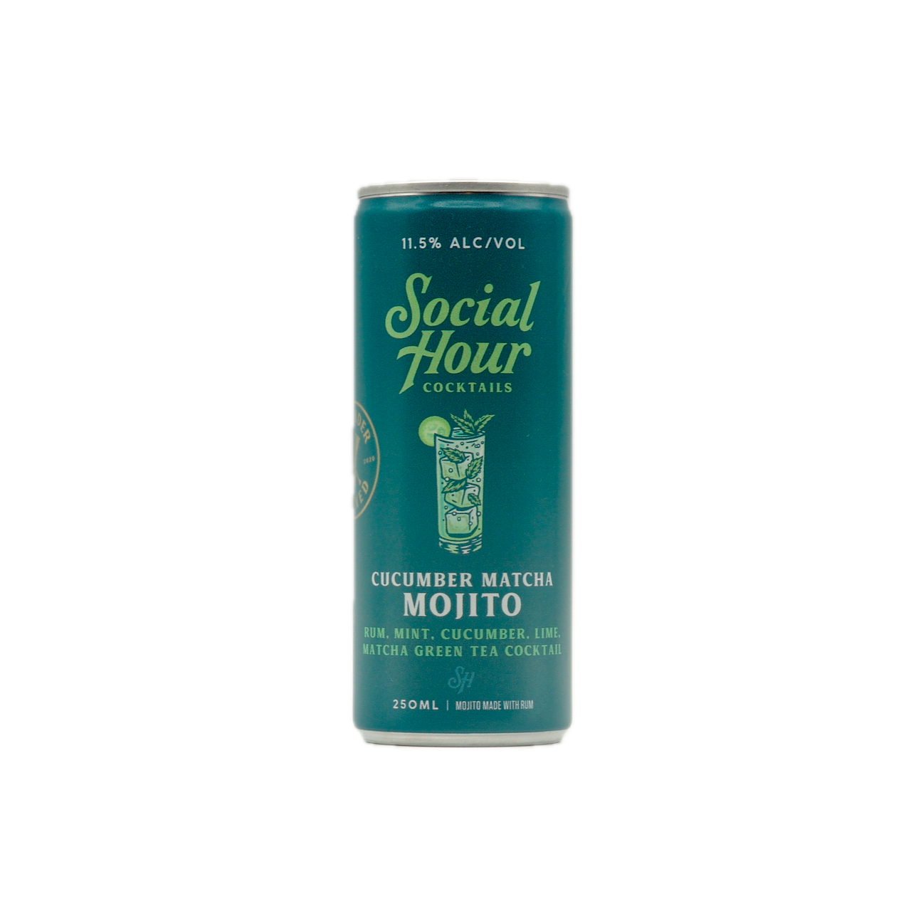Social Hour Cocktail Mojito Cucumber Matcha Can (11.5% alc) 250ml