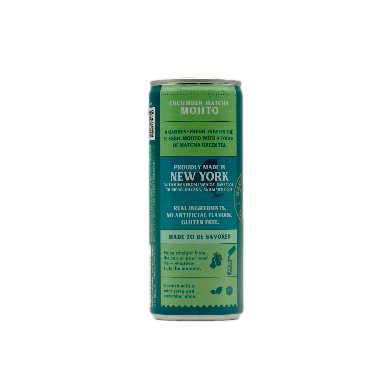 Social Hour Cocktail Mojito Cucumber Matcha Can (11.5% alc) 250ml