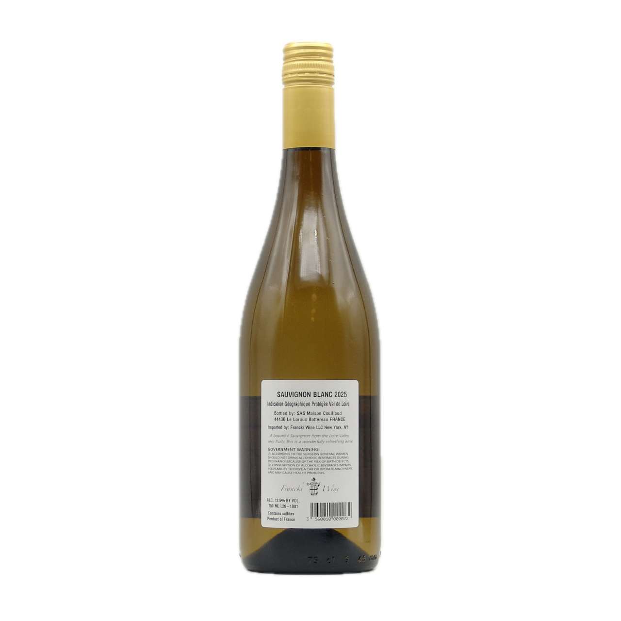 Loire Sauvignon Blanc 2025 Maison Couillaud "La Butte" 750ml