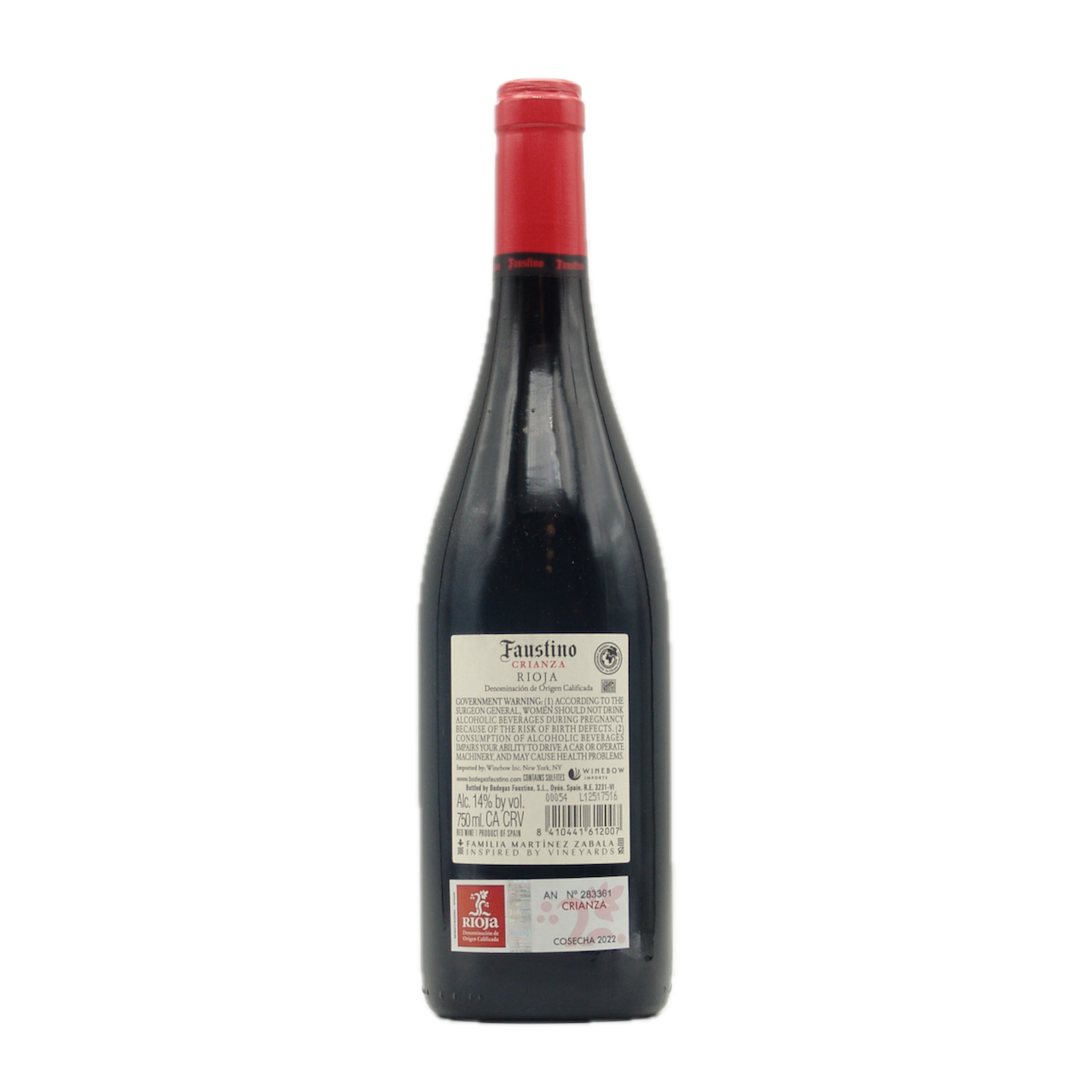 Rioja Crianza 2021/22 Bodegas Faustino 750ml