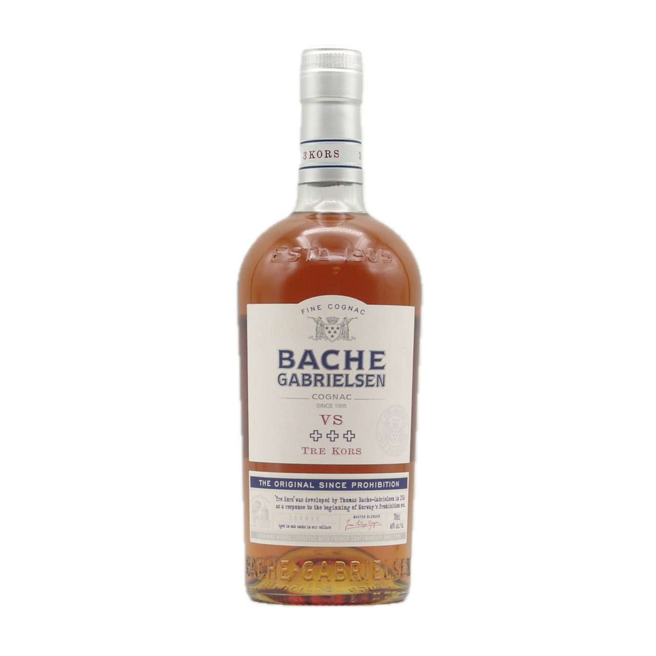 Bache Gabrielsen  VS "Tre Kors" Cognac 700ml (80 proof)
