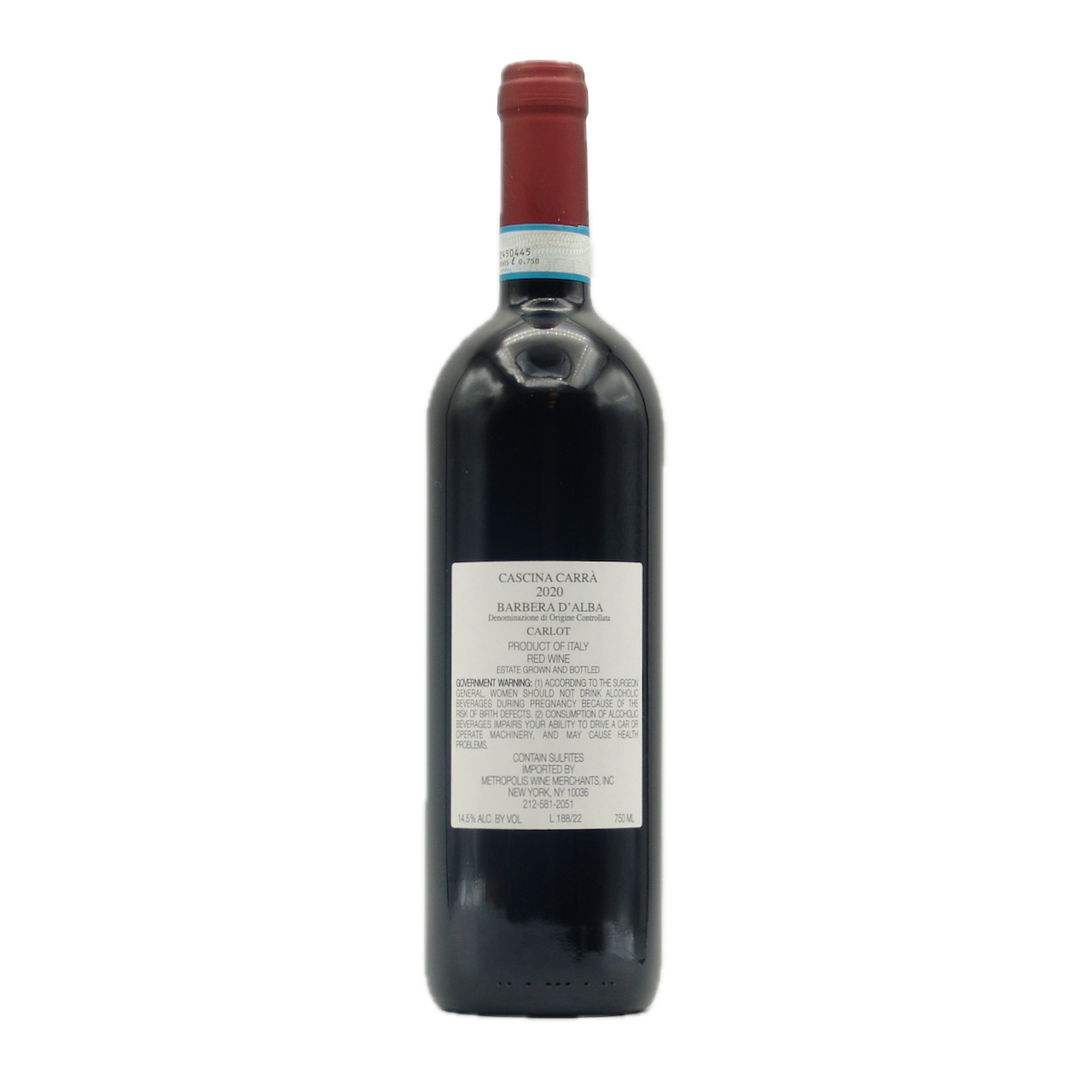 Barbera d'Alba "Carlot" 2020 Cascina Carra 750ml