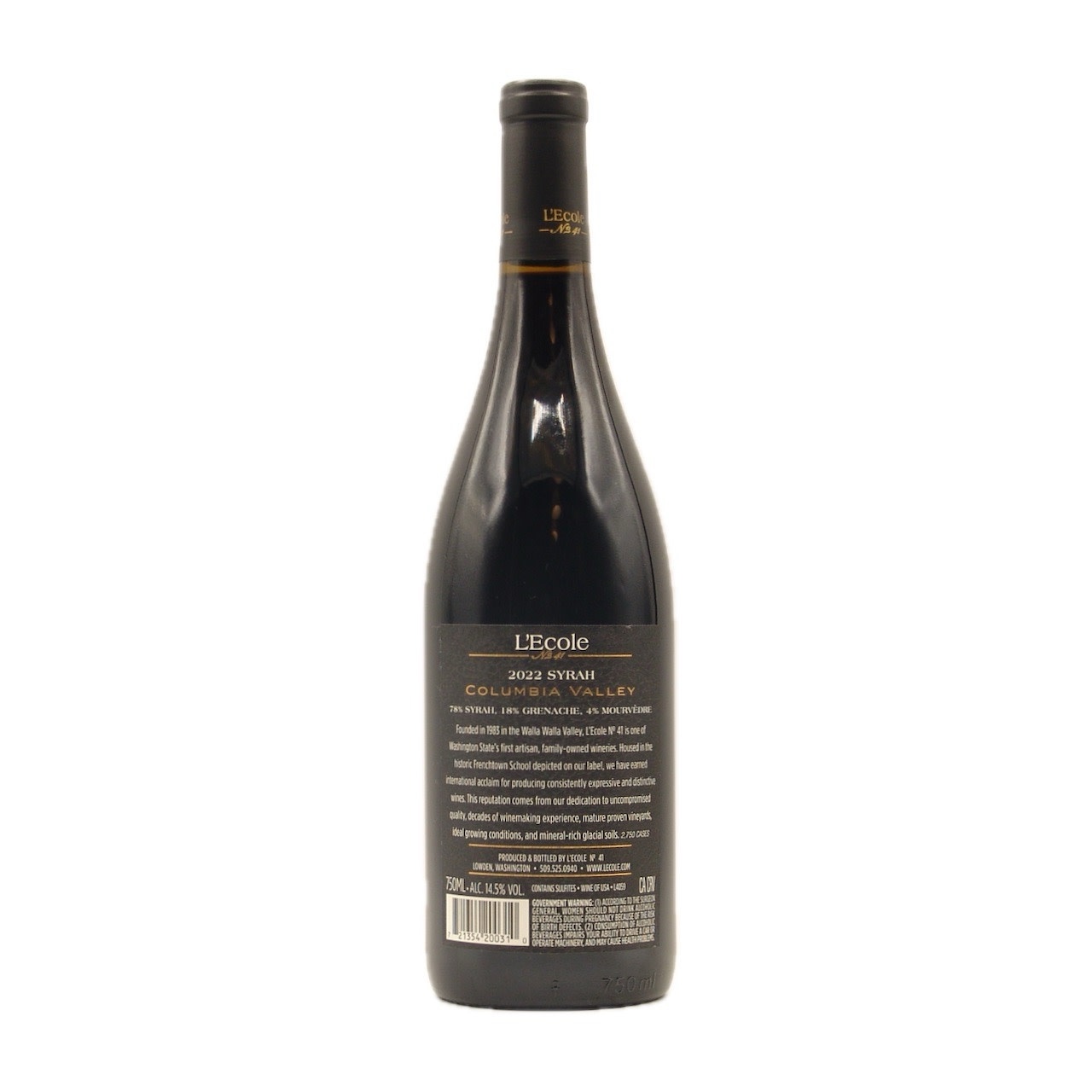 Columbia Valley Syrah 2022 L'Ecole No. 41  750ml