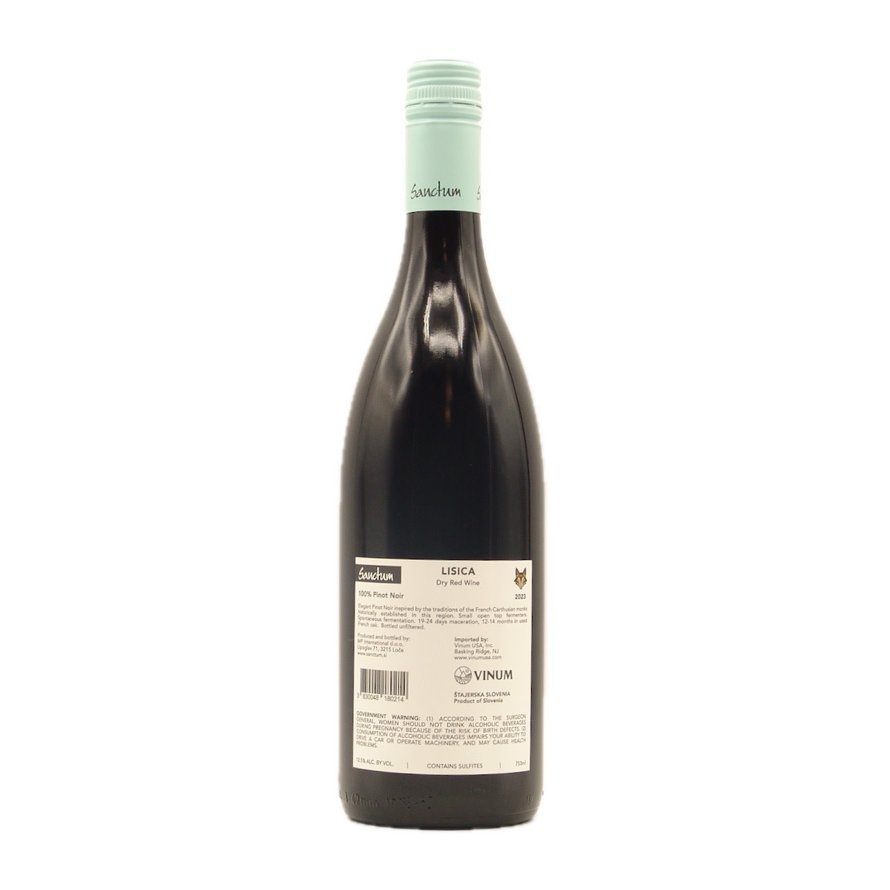 Slovenian Pinot Noir 2023 Sanctum "Lisica" 750ml