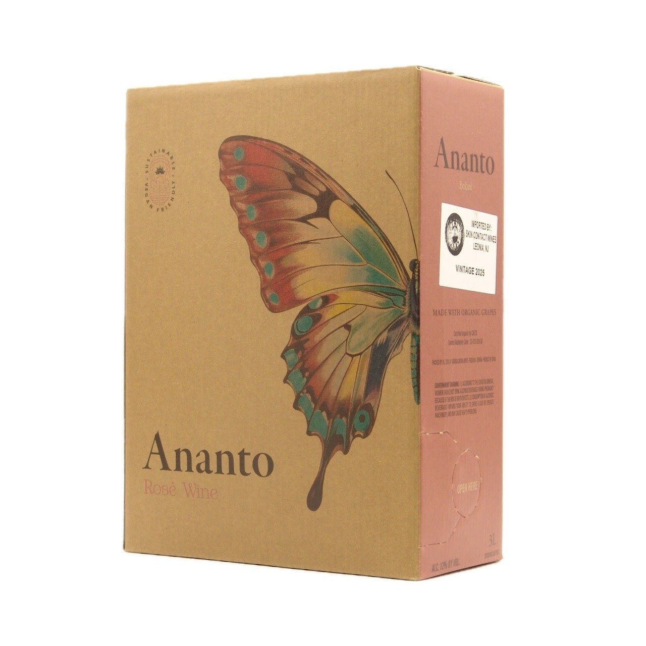 Utiel-Requena Bobal Rose 2025 Bodega Sierra Norte “Ananto” 3.0 Liter Box