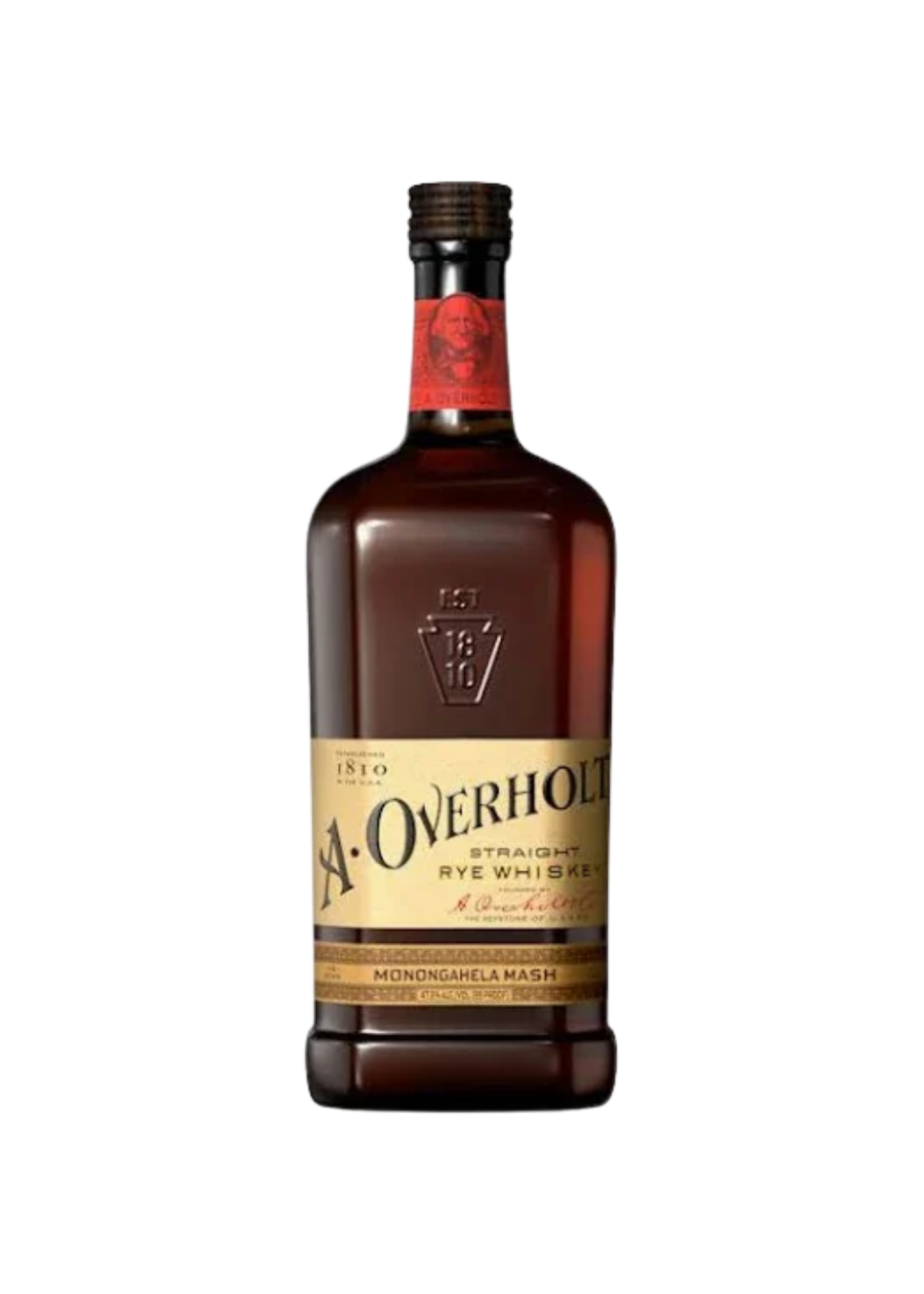 A. Overholt Straight Rye Whiskey "Monongahela Mash" (95 proof) 750ml