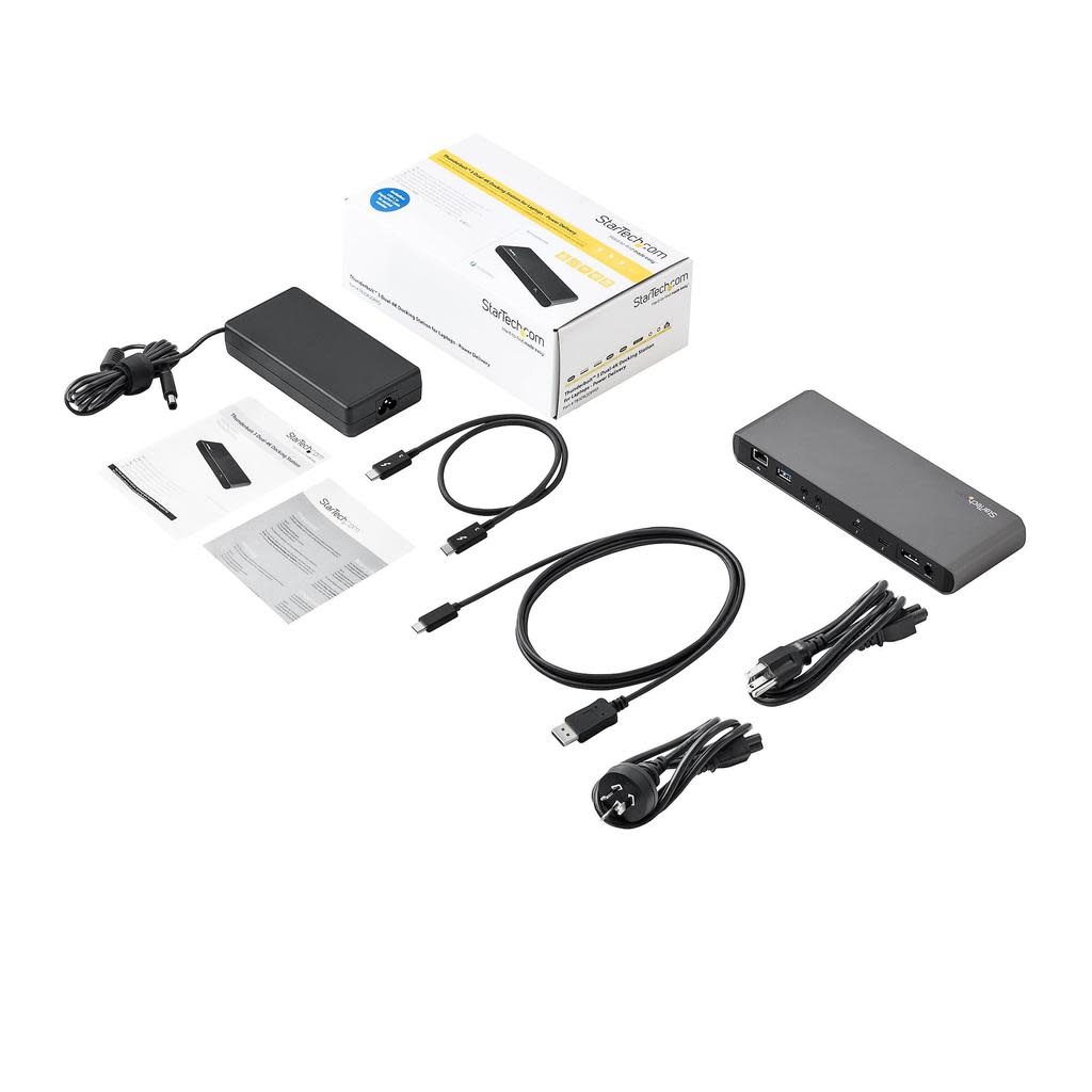 StarTech Thunderbolt 3 Dock - Dual 4K video (Only 1 external display supported on Apple M1 computers)