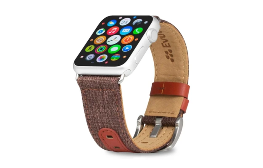 Evutec Northill Series Leather Watch Band for Apple Watch 38mm/40mm Brigandine/Lava
