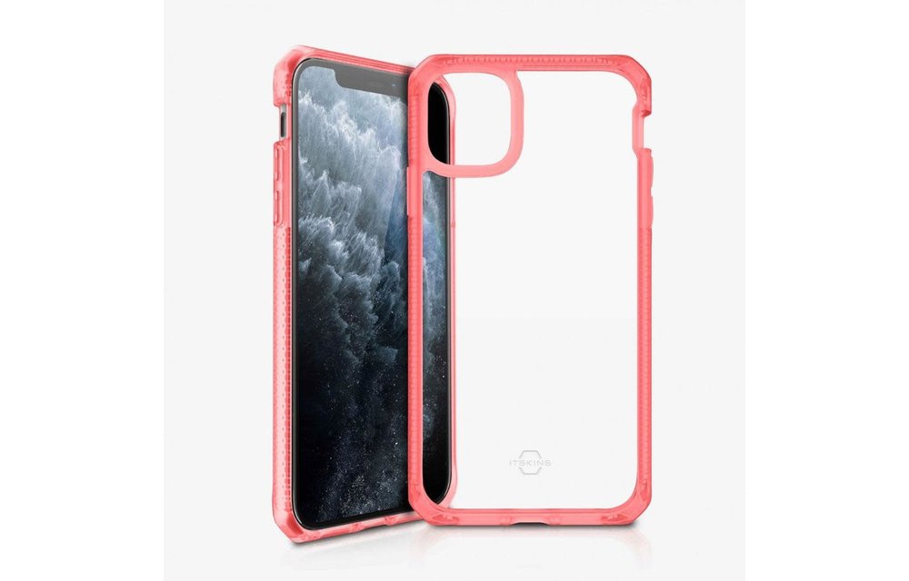 ItSkins Hybrid Frost (MKII) Case for iPhone 11 Pro Max - Red/Transparent