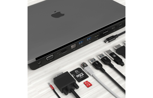 Adam Elements CASA Hub Pro USB-C 11-in-1 Full Function High Performance Charging Hub-Black