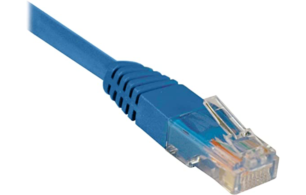 Tripplite 25ft Cat5e Ethernet Patch Cable Blue WSL