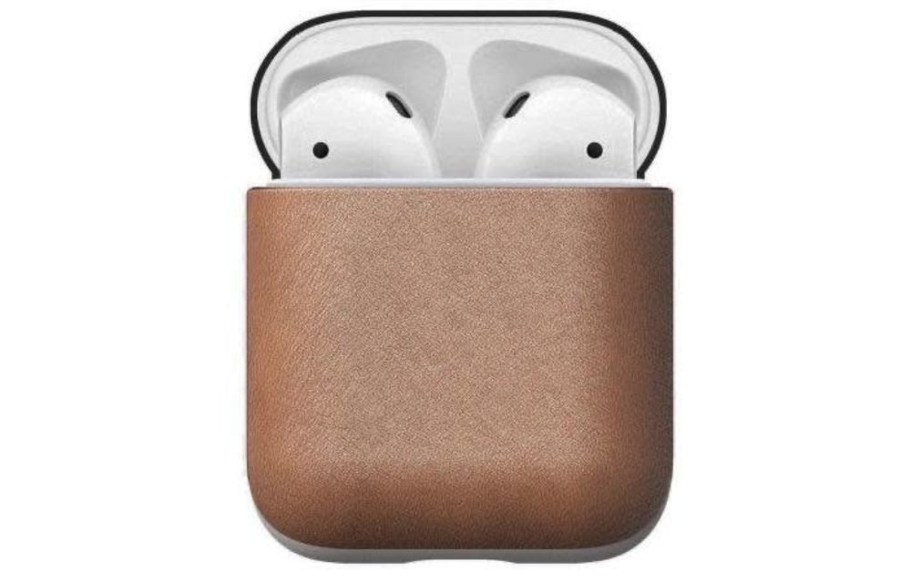 NOMAD Rugged Leather Case for Apple Airpods 1st/2nd gen Natural (NOT COMPATIBLE WITH AIRPODS PRO)