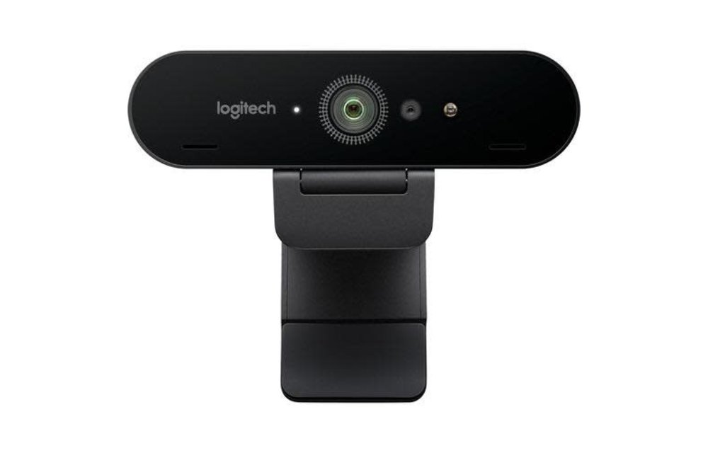 Logitech BRIO 4K webcam, 4096 x 2160, 90fps, USB 3.0, Auto-focus, 5x Digital Zoom, Microphone, Clip & Tripod mount