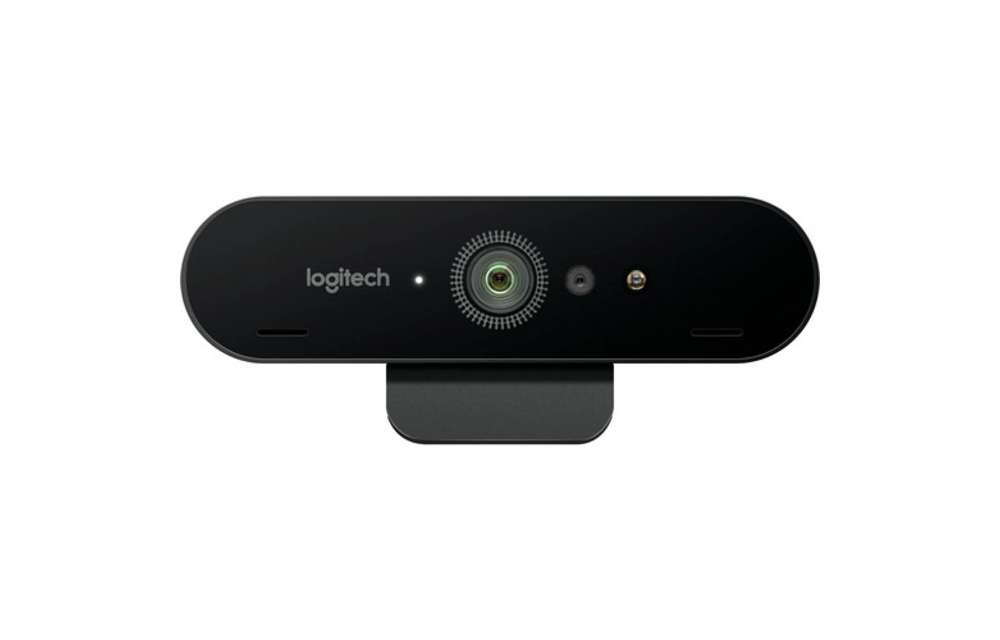 Logitech BRIO 4K webcam, 4096 x 2160, 90fps, USB 3.0, Auto-focus, 5x Digital Zoom, Microphone, Clip & Tripod mount