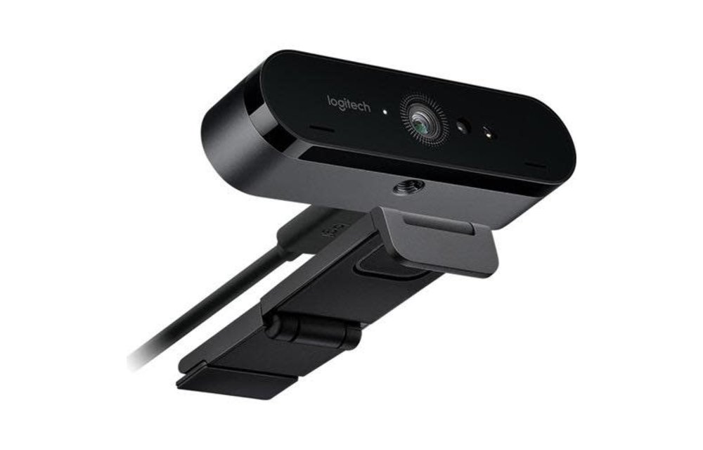 Logitech BRIO 4K webcam, 4096 x 2160, 90fps, USB 3.0, Auto-focus, 5x Digital Zoom, Microphone, Clip & Tripod mount