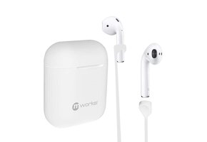 mworks! mCASE! Airpods Case Skin and Straps Bundle - White (NOT COMPATIBLE WITH AIRPODS PRO)