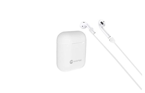 mworks! mCASE! Airpods Case Skin and Straps Bundle - White (NOT COMPATIBLE WITH AIRPODS PRO)