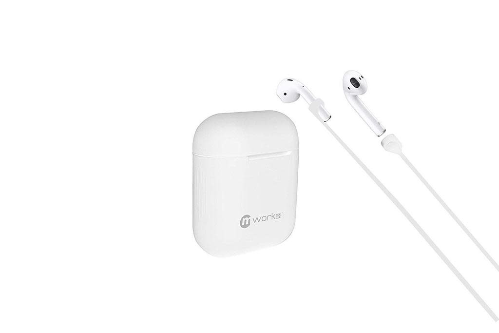 mworks! mCASE! Airpods Case Skin and Straps Bundle - White (NOT COMPATIBLE WITH AIRPODS PRO)