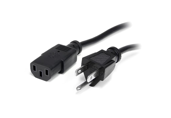 StarTech Standard Computer Power Cord - NEMA5-15P to C13 - Black Grounded 10ft (fits iMacs/Thunderbolt Display (except M1 iMac 24")