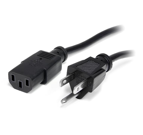 StarTech Standard Computer Power Cord - NEMA5-15P to C13 - Black Grounded 10ft (fits iMacs/Thunderbolt Display (except M1 iMac 24")
