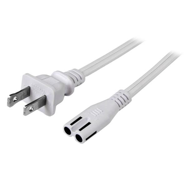StarTech Power Cord for Apple TV/Mac Mini White 6ft WHILE SUPPLIES LAST