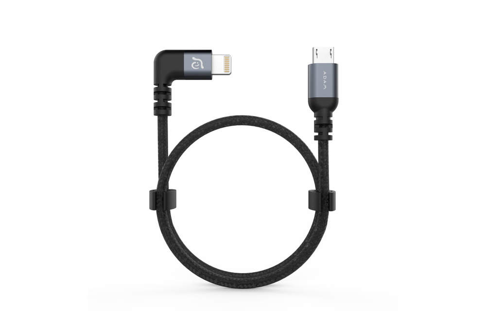 Adam Elements PeAk II Fleet LMB L30BD 90º Lightning to Micro USB Cable for DJI Spark (No Mavic Pro)  Red