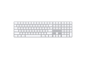 Apple Magic Keyboard Silver with Numeric Keypad (Lightning) w/ Lightning to USB cable