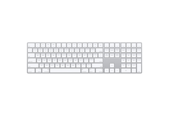 Apple Magic Keyboard Silver with Numeric Keypad (Lightning) w/ Lightning to USB cable