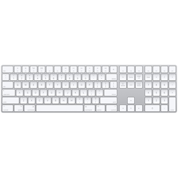 Apple Magic Keyboard Silver with Numeric Keypad (Lightning) w/ Lightning to USB cable