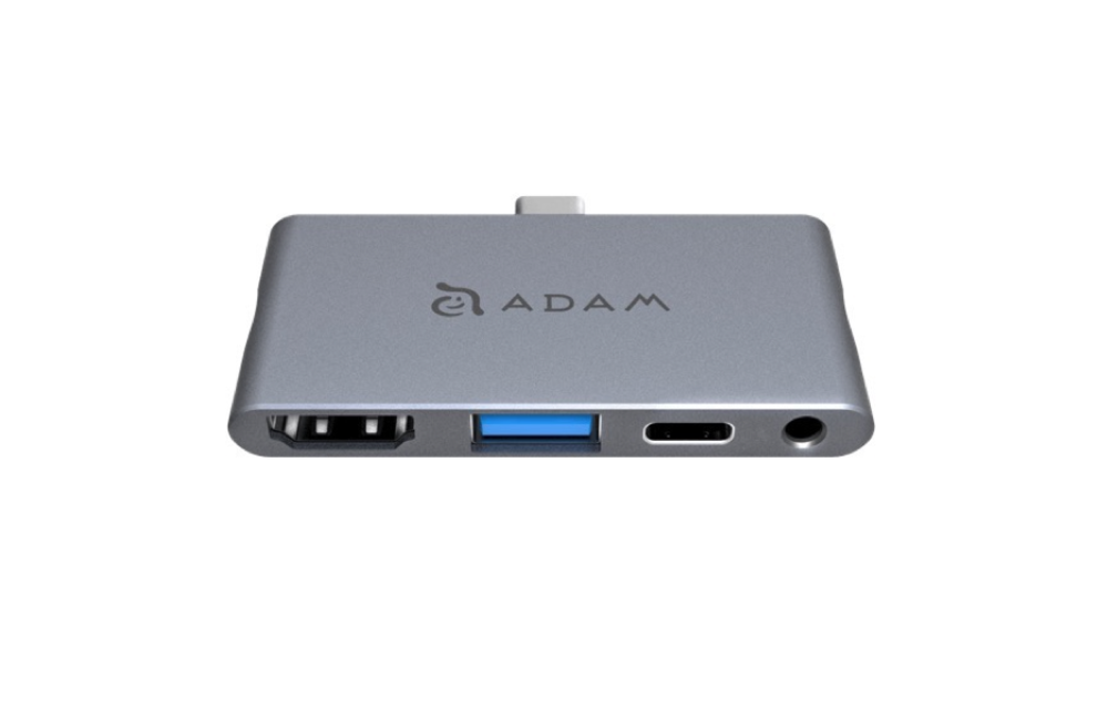 Adam Elements CASA Hub i4 4-in-1 USB-C iPad Pro Hub/USB/USB-C PD/HDMI/3.5mm aux - Space Gray
