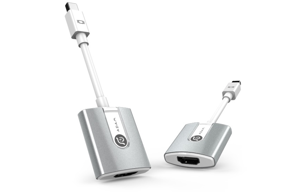 Adam Elements Mini DisplayPort to HDMI Adapter Silver WHILE SUPPLIES LAST
