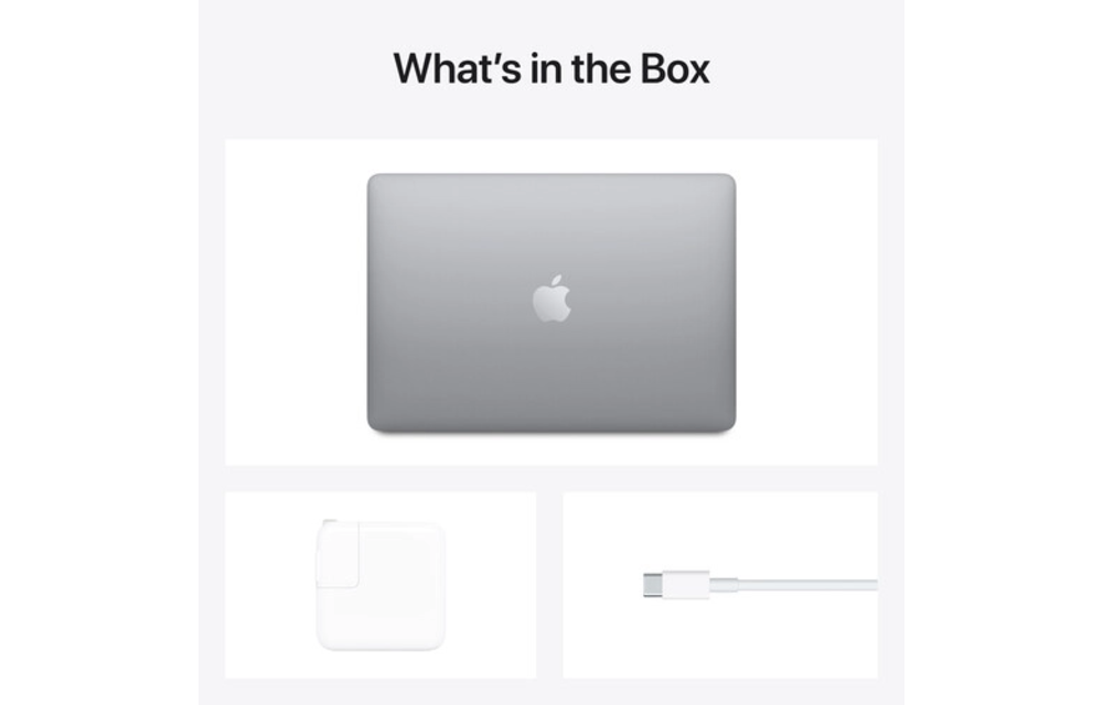 Apple MacBook Air 13” (M1, 8-Core CPU and 7-Core GPU, 8GB, 256GB, Space Gray, Late 2020)