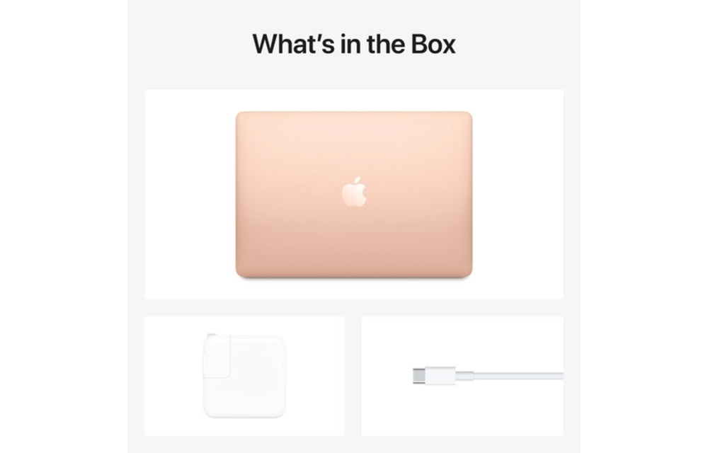 Apple MacBook Air 13” (M1, 8-Core CPU and 7-Core GPU, 8GB, 256GB, Gold, Late 2020)