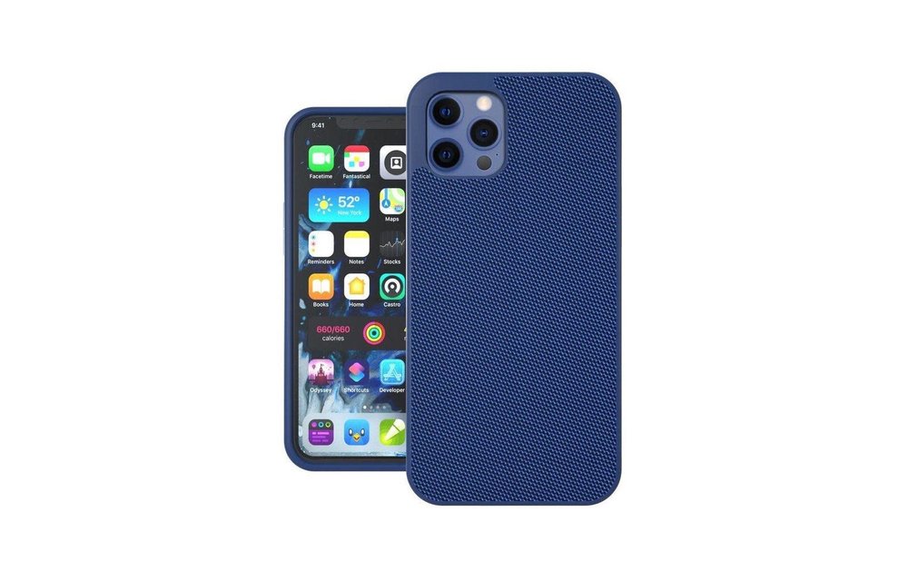 Evutec Ballistic Nylon Case with AFIX+ Mount for iPhone 12 Pro/12 - Blue Nylon