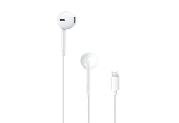 Apple EarPods with Remote and Mic - Lightning (Requires iOS 10 or later) (No returns once opened for In-Ear devices)