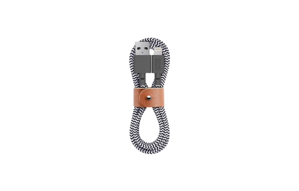 Native Union Braided Lightning Belt Cable, 1.2m (4ft) - Zebra (WHILE SUPPLIES LAST)